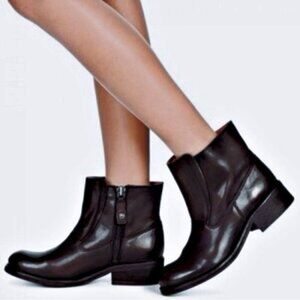 Diesel Roxydoo Distressed Black Brown Leather Boots Size 7.5, EU 38